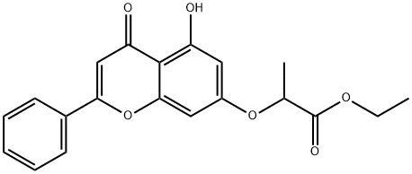 ethyl 2-[(5-hydroxy-4-oxo-2-phenyl-4H-chromen-7-yl)oxy]propanoate Structure