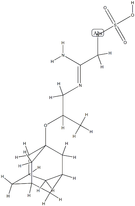 Thiosulfuric acid hydrogen S-[2-imino-2-[[2-[(tricyclo[3.3.1.13,7]decan-1-yl)oxy]propyl]amino]ethyl] ester 结构式