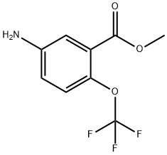 2-三氟甲氧基-5-氨基苯甲酸甲酯,307989-43-1,结构式