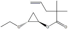 Propanoic acid, 2,2-dimethyl-, 1-[(1R,2R)-2-ethoxycyclopropyl]ethenyl ester, rel- (9CI) Structure