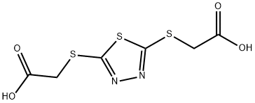 1,3,4-Thiadiazole-2,5-dithioacetic acid Struktur