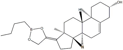 20,21-[(Butylboranediyl)bis(oxy)]pregna-5,17(20)-dien-3β-ol 结构式