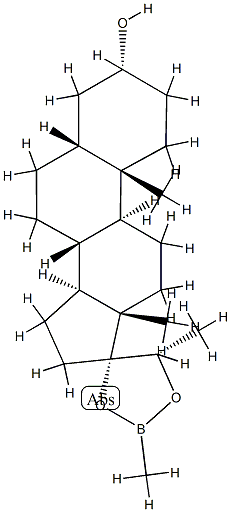 (20S)-17,20-(Methylboranediylbisoxy)-5β-pregnan-3α-ol,30882-54-3,结构式