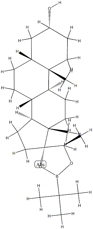 (20R)-17,20-[(tert-Butylboranediyl)bis(oxy)]-5β-pregnan-3α-ol,30882-59-8,结构式