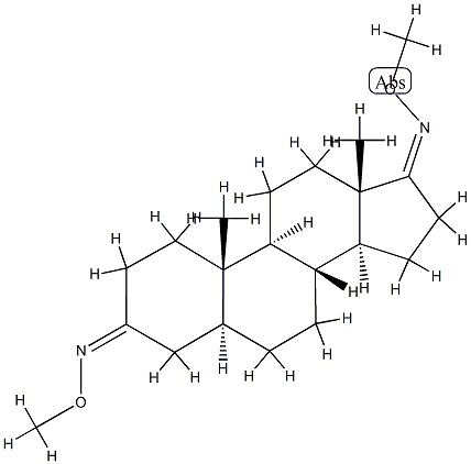 5α-Androstane-3,17-dione bis(O-methyl oxime) Structure