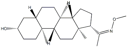 3β-Hydroxy-5α-pregnan-20-one O-methyl oxime,3091-40-5,结构式