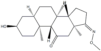 3α-Hydroxy-17-(methoxyimino)-5β-androstan-11-one Structure