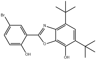 2-(5-bromo-2-hydroxyphenyl)-4,6-ditert-butyl-1,3-benzoxazol-7-ol 化学構造式