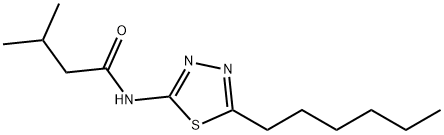 N-(5-hexyl-1,3,4-thiadiazol-2-yl)-3-methylbutanamide Structure