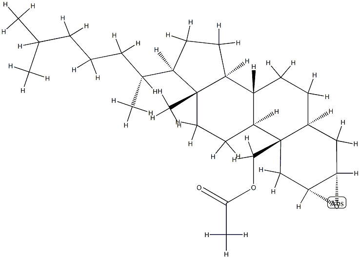 2α,3α-Epoxy-5α-cholestan-19-ol acetate,30993-72-7,结构式