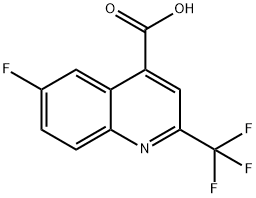 6-氟-2-(三氟甲基)喹啉-4-羧酸, 31009-06-0, 结构式