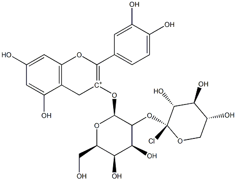 CYANIDIN-3-O-LATHYROSIDE CHLORIDE(SH) Struktur