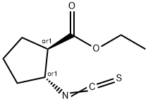 Cyclopentanecarboxylic acid, 2-isothiocyanato-, ethyl ester, (1R,2R)-rel- (9CI) 化学構造式
