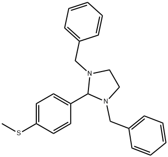 4-(1,3-dibenzyl-2-imidazolidinyl)phenyl methyl sulfide 结构式