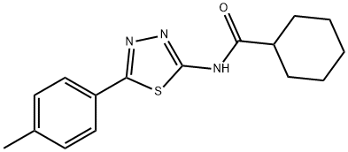 312502-87-7 N-[5-(4-methylphenyl)-1,3,4-thiadiazol-2-yl]cyclohexanecarboxamide