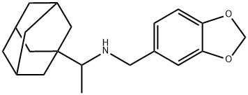 1-(1-adamantyl)-N-(1,3-benzodioxol-5-ylmethyl)ethanamine 化学構造式