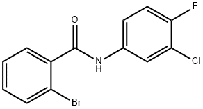 2-bromo-N-(3-chloro-4-fluorophenyl)benzamide 结构式