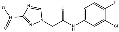 N-(3-chloro-4-fluorophenyl)-2-{3-nitro-1H-1,2,4-triazol-1-yl}acetamide,312635-50-0,结构式