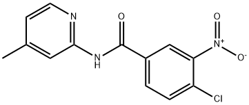 4-chloro-N-(4-methylpyridin-2-yl)-3-nitrobenzamide Struktur