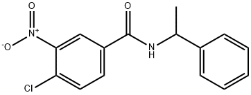 4-chloro-3-nitro-N-(1-phenylethyl)benzamide 结构式