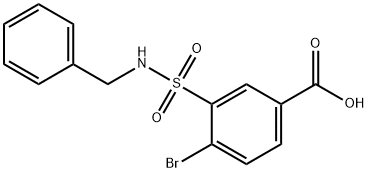 3-(benzylsulfamoyl)-4-bromobenzoic acid 化学構造式