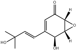 (1R,5R,6R)-4-[(E)-3-Hydroxy-3-methyl-1-butenyl]-5β-hydroxy-7-oxabicyclo[4.1.0]hepta-3-ene-2-one,31298-57-4,结构式