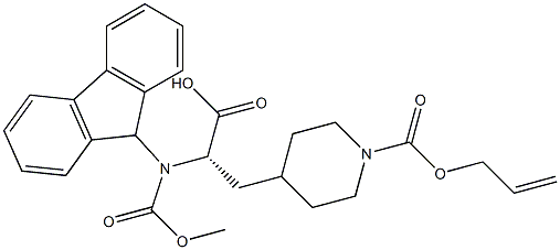 a-[[FMoc]aMino]-1-[alloc]-(aS)-4-piperidinepropanoic Acid,313052-03-8,结构式