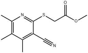 methyl [(3-cyano-4,5,6-trimethylpyridin-2-yl)sulfanyl]acetate Structure