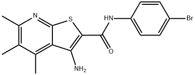 3-amino-N-(4-bromophenyl)-4,5,6-trimethylthieno[2,3-b]pyridine-2-carboxamide,313519-34-5,结构式