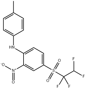 N-(4-methylphenyl)-2-nitro-4-[(1,1,2,2-tetrafluoroethyl)sulfonyl]aniline 化学構造式