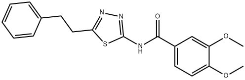 3,4-dimethoxy-N-[5-(2-phenylethyl)-1,3,4-thiadiazol-2-yl]benzamide|