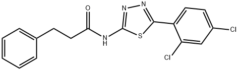 N-[5-(2,4-dichlorophenyl)-1,3,4-thiadiazol-2-yl]-3-phenylpropanamide Structure