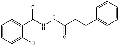 2-chloro-N'-(3-phenylpropanoyl)benzohydrazide 结构式