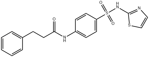 3-phenyl-N-{4-[(1,3-thiazol-2-ylamino)sulfonyl]phenyl}propanamide Structure