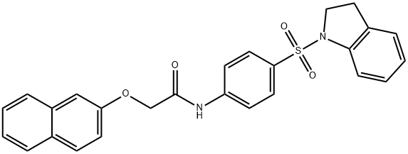 N-[4-(2,3-dihydro-1H-indol-1-ylsulfonyl)phenyl]-2-(2-naphthyloxy)acetamide Structure