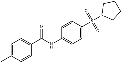 4-methyl-N-[4-(1-pyrrolidinylsulfonyl)phenyl]benzamide Structure