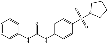 N-phenyl-N'-[4-(1-pyrrolidinylsulfonyl)phenyl]urea Struktur