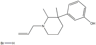 Phenol,3-[2,3-dimethyl-1-(2-propen-1-yl)-3-piperidinyl]-, hydrobromide (1:1) Structure