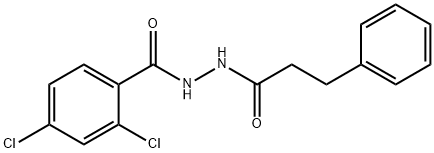 2,4-dichloro-N'-(3-phenylpropanoyl)benzohydrazide 化学構造式