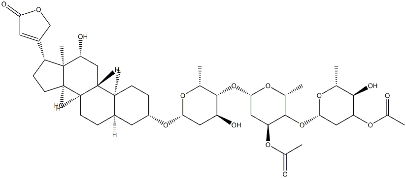 二乙酰地高辛, 31668-45-8, 结构式