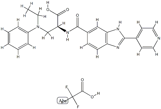 L-Alanine, 3-(ethylphenylaMino)-N-[[2-(4-pyridinyl)-1H-benziMidazol-6-yl]carbonyl]-, CF3COOH salt 结构式