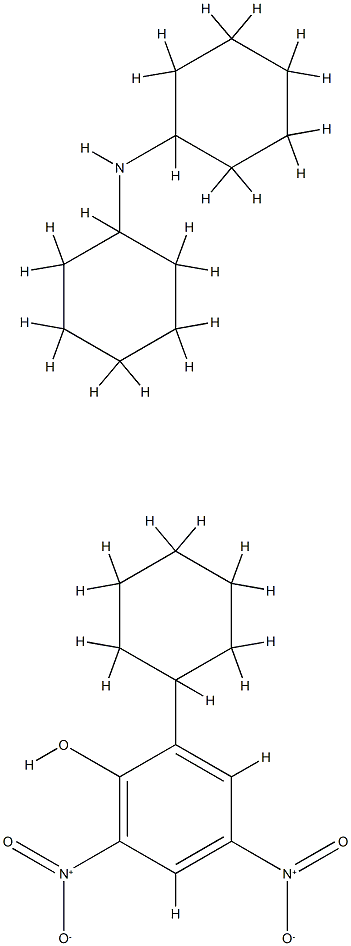 N-cyclohexylcyclohexanamine: 2-cyclohexyl-4,6-dinitro-phenol Struktur