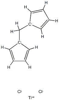 Dichloro(methylenedi-pi-cyclopentadienyl)titanium 结构式