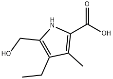 4-ethyl-5-(hydroxyMethyl)-3-Methyl-1H-pyrrole-2-carboxylic acid, 31840-13-8, 结构式