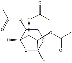 2,3,5-Tri-O-acetyl-1,6-anhydro-D-mannofuranose 结构式