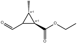 Cyclopropanecarboxylic acid, 2-formyl-3-methyl-, ethyl ester, (1R,3S)-rel- (9CI) 结构式