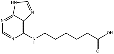 6-(7H-purin-6-ylamino)hexanoic acid 结构式