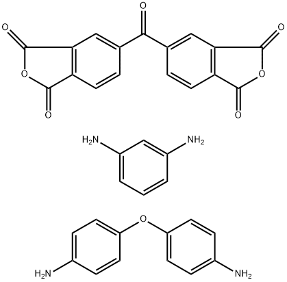 聚(3,3′,4,4′-二苯甲酮四甲酸二酐-CO-4,4′-二氨基二苯醚/1,3-苯二胺),酰胺酸 溶液,31942-21-9,结构式