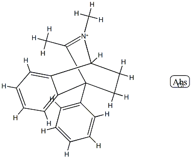 1,4-ジヒドロ-2,3-ジメチル-4-フェニル-1,4-エタノイソキノリン-2-イウム·クロリド 化学構造式
