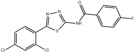 N-[5-(2,4-dichlorophenyl)-1,3,4-thiadiazol-2-yl]-4-fluorobenzamide Structure